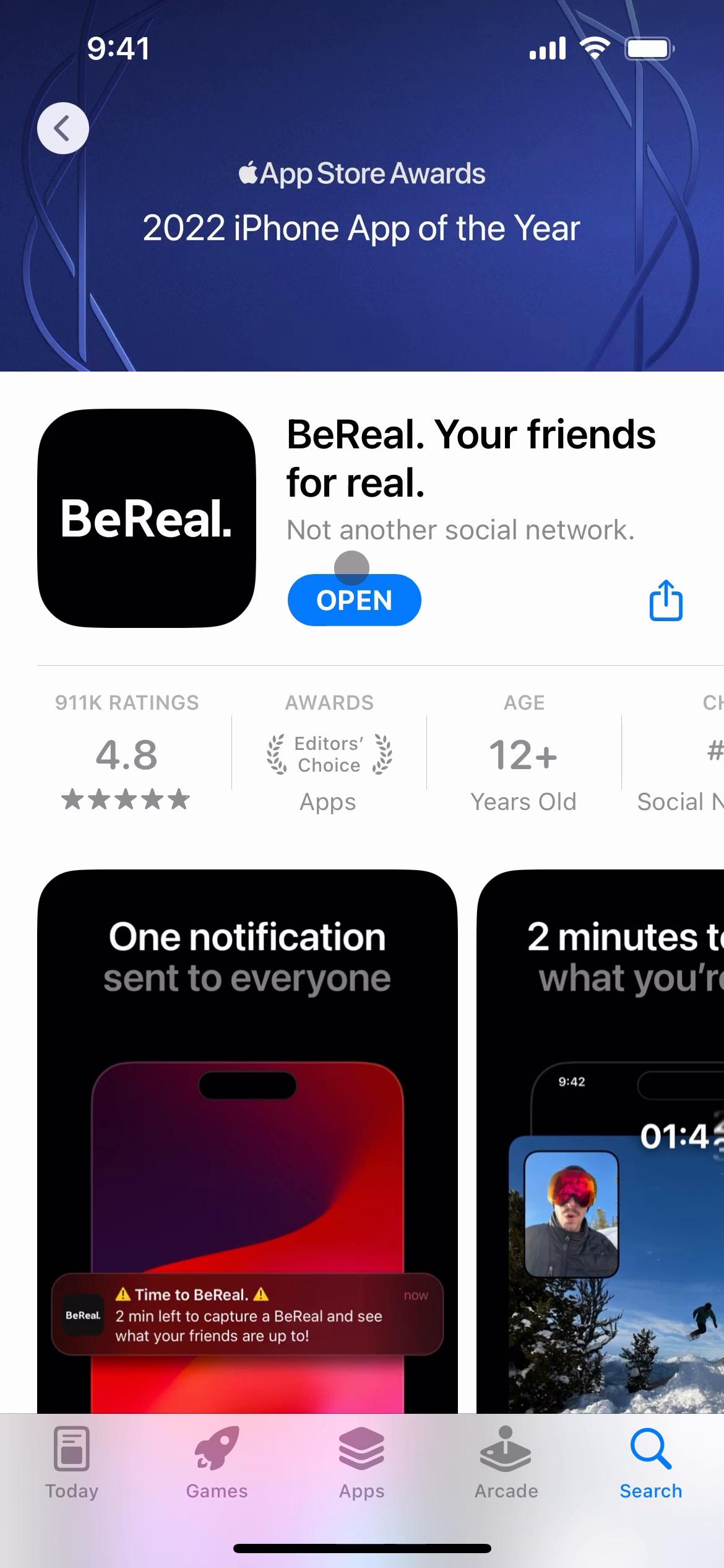 Onboarding on BeReal. video screenshot