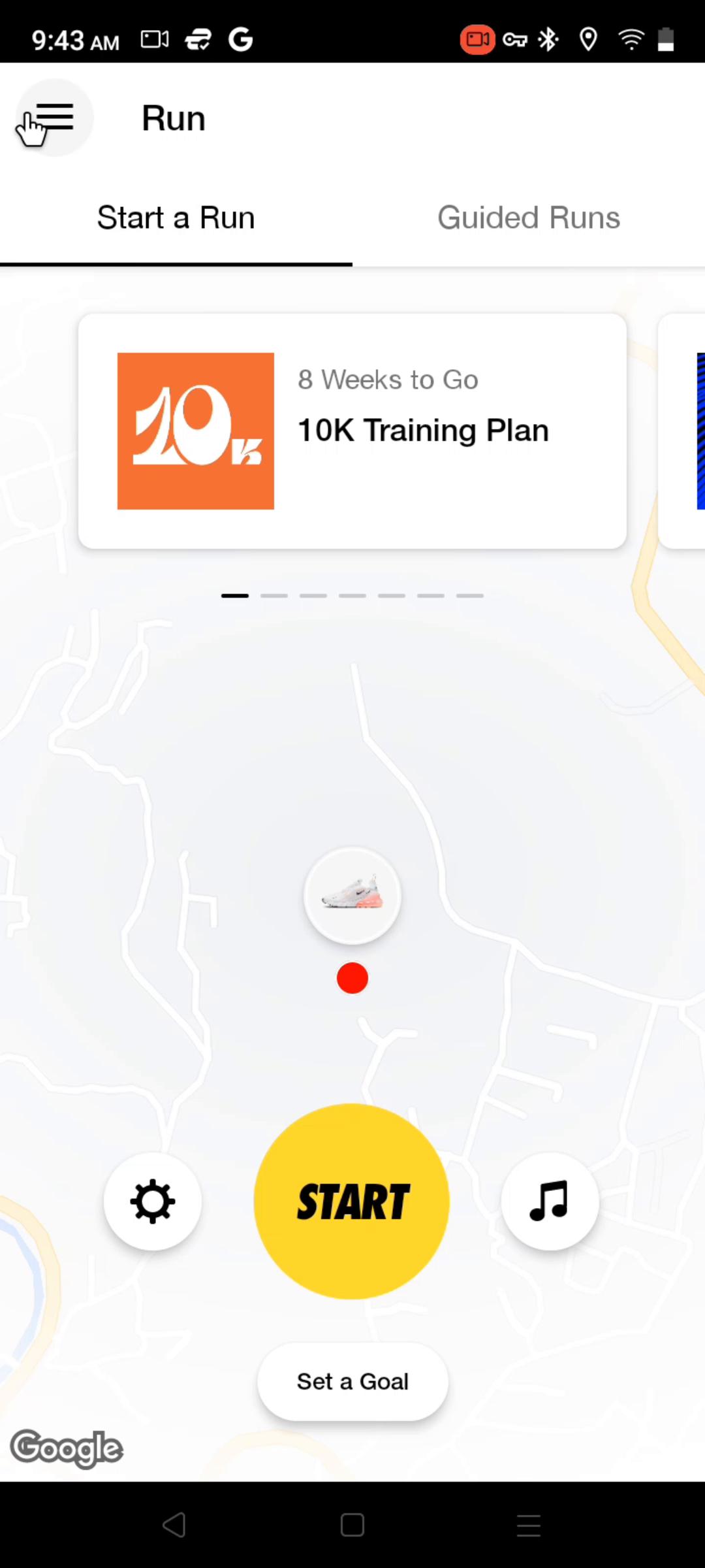 Screenshot of Inviting people on Nike Run Club