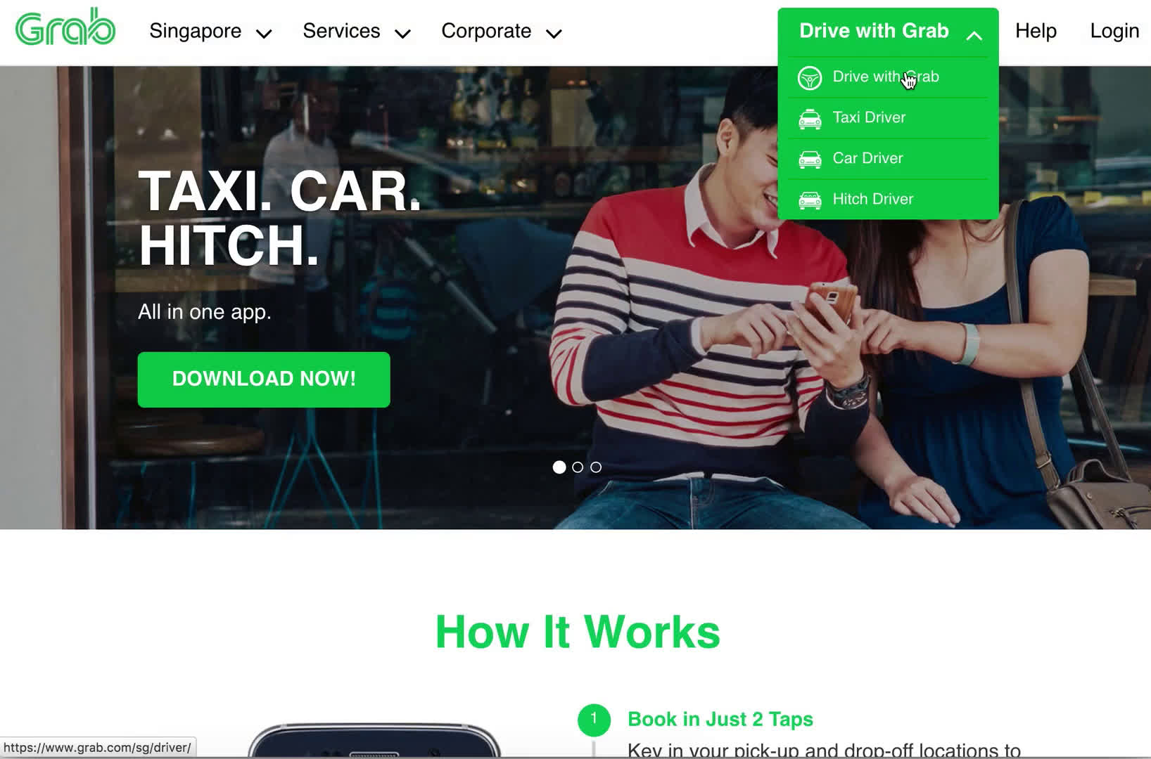 Driver signup on Grab video screenshot