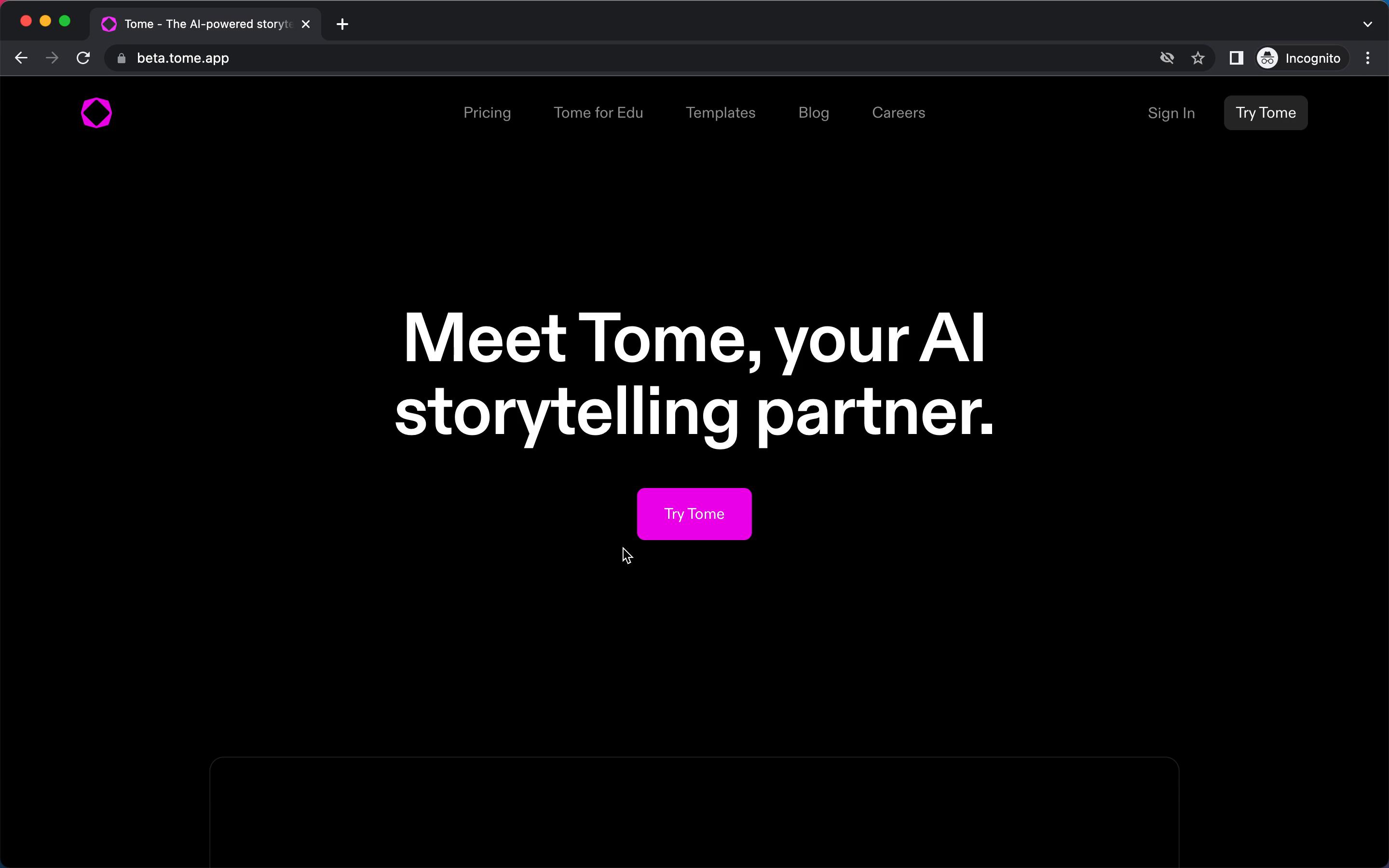 Onboarding on Tome video screenshot