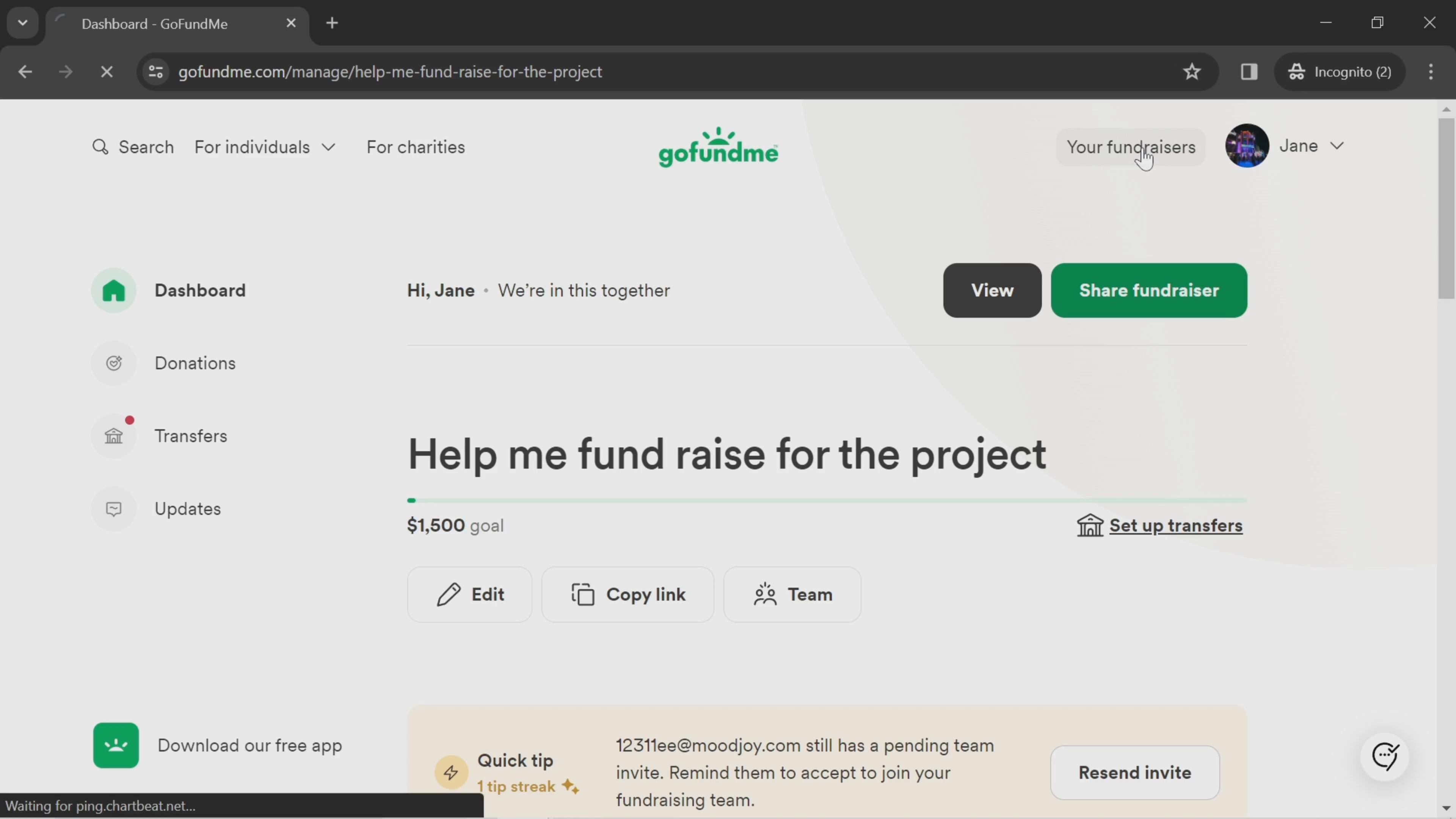 Boosting a fundraiser on GoFundMe video screenshot