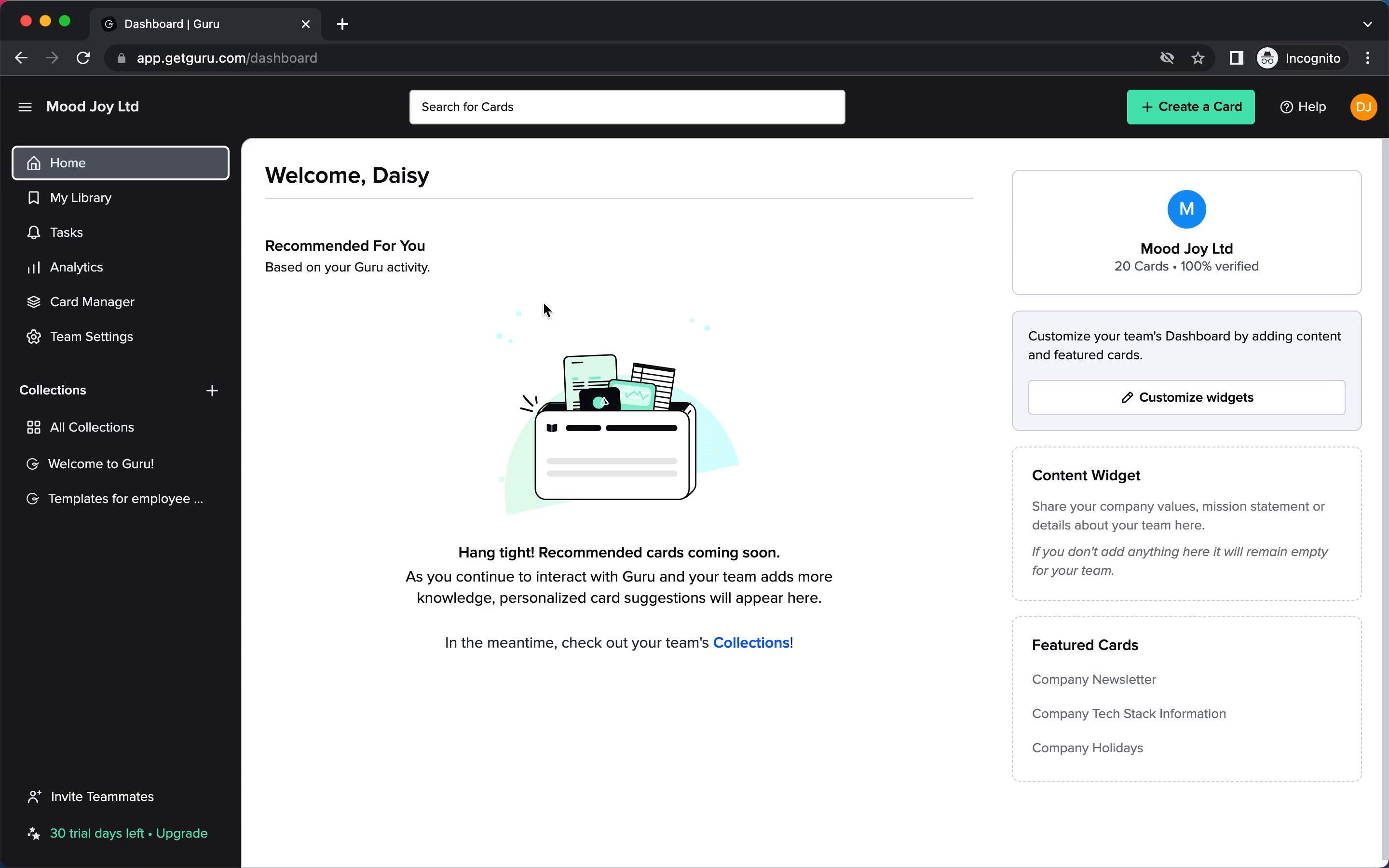 Creating a document on Guru video screenshot