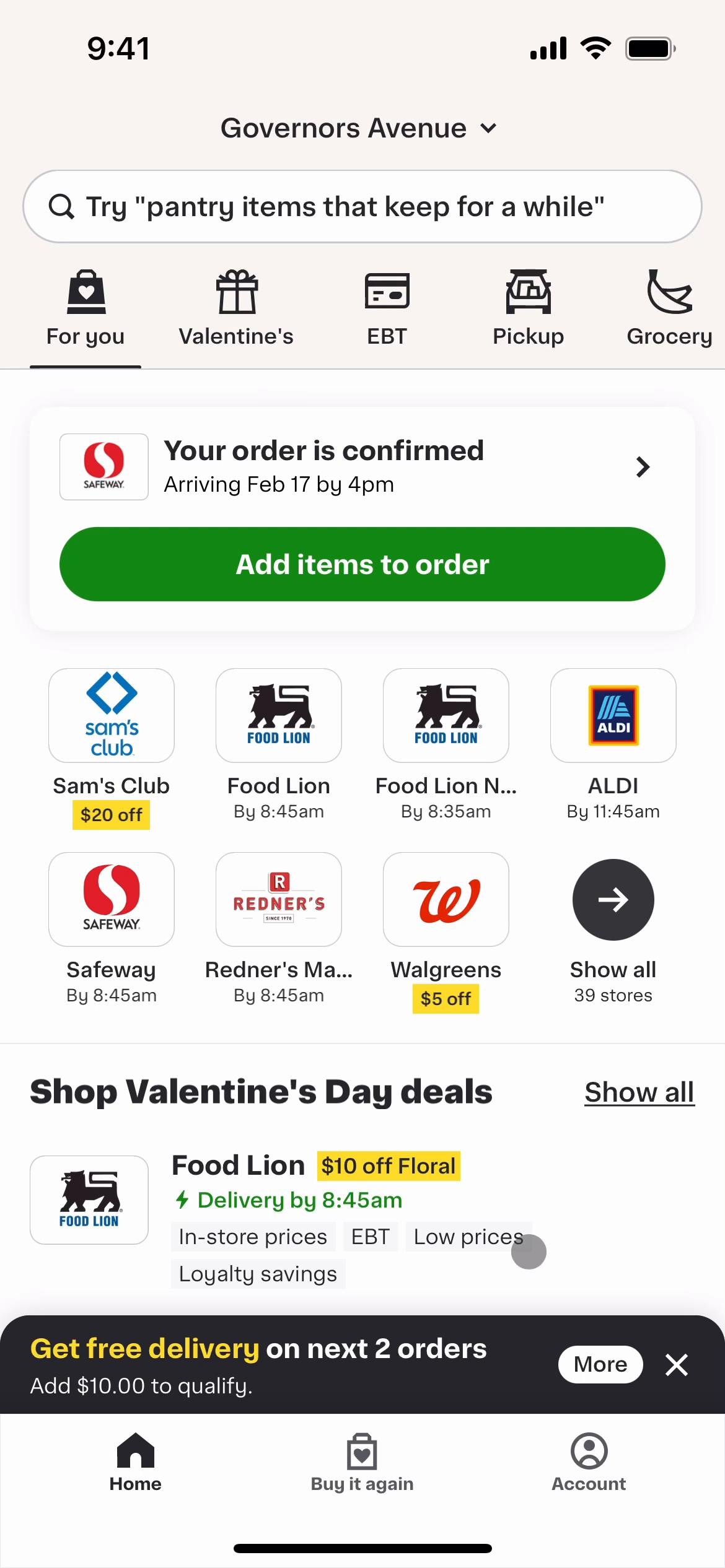 Cancelling an order on Instacart video screenshot