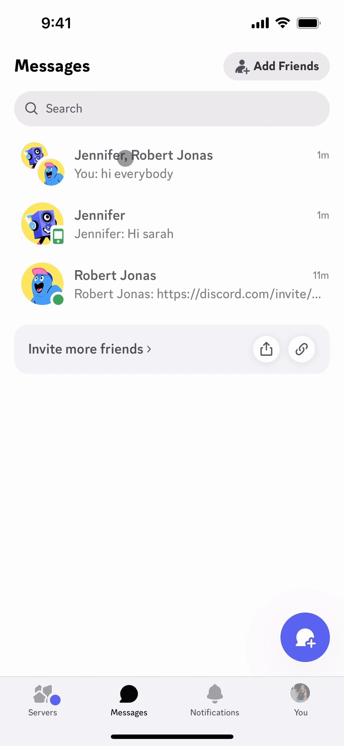 Screenshot of Pinning a message on Discord