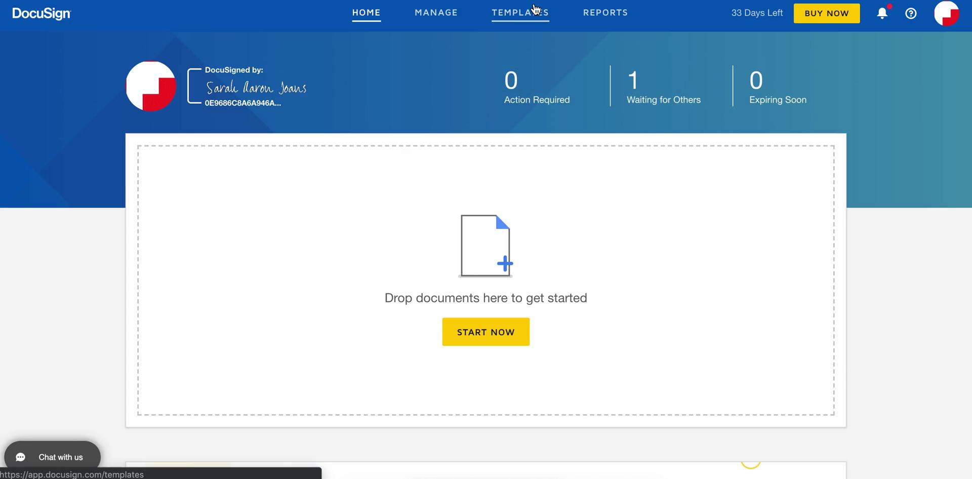 Creating a template on DocuSign video screenshot