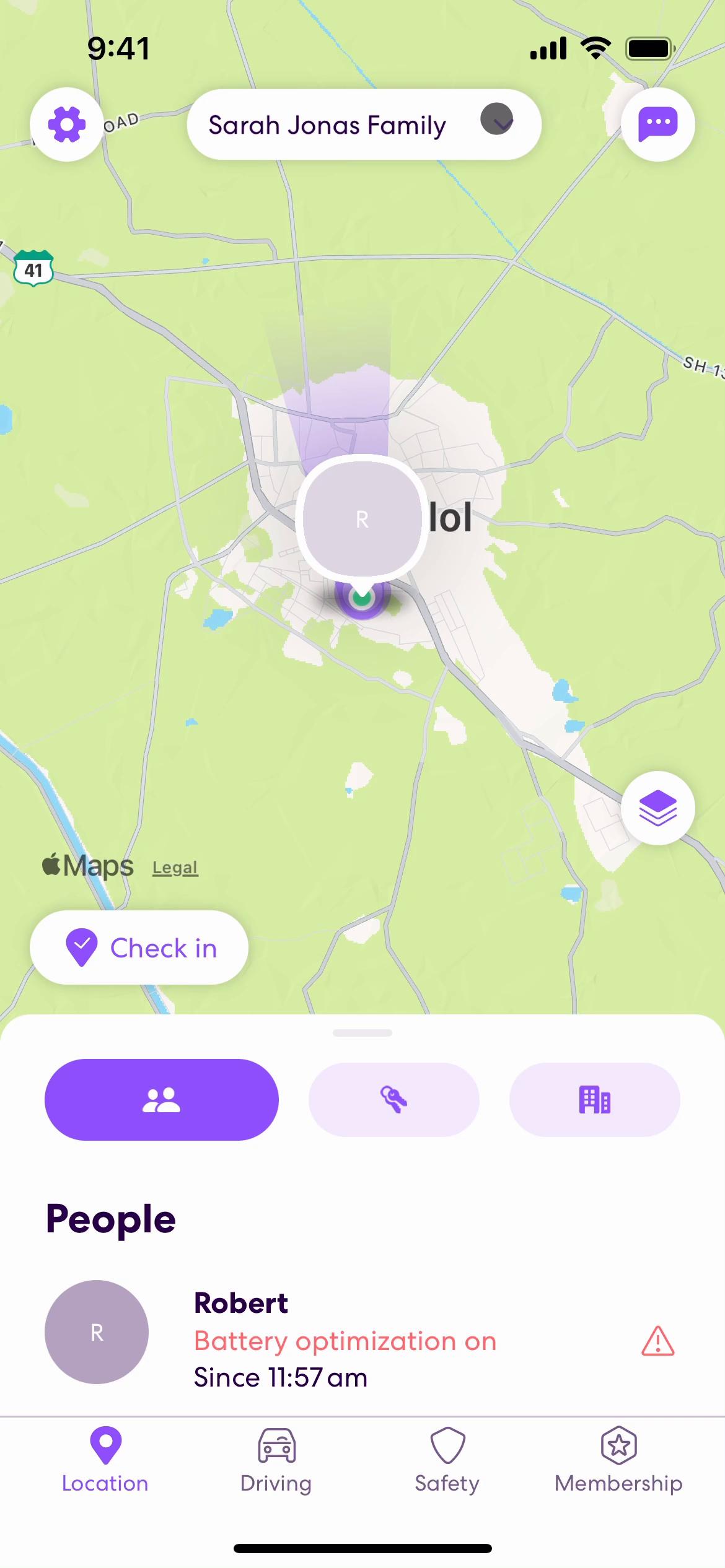 Creating a circle on Life360 video screenshot