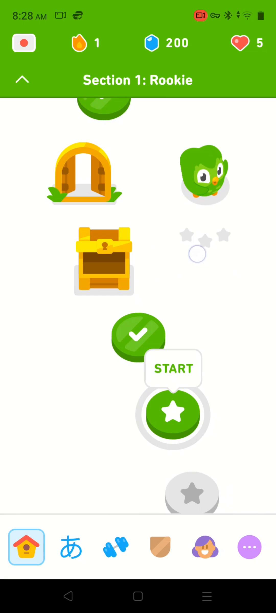 Reporting an issue on Duolingo video screenshot