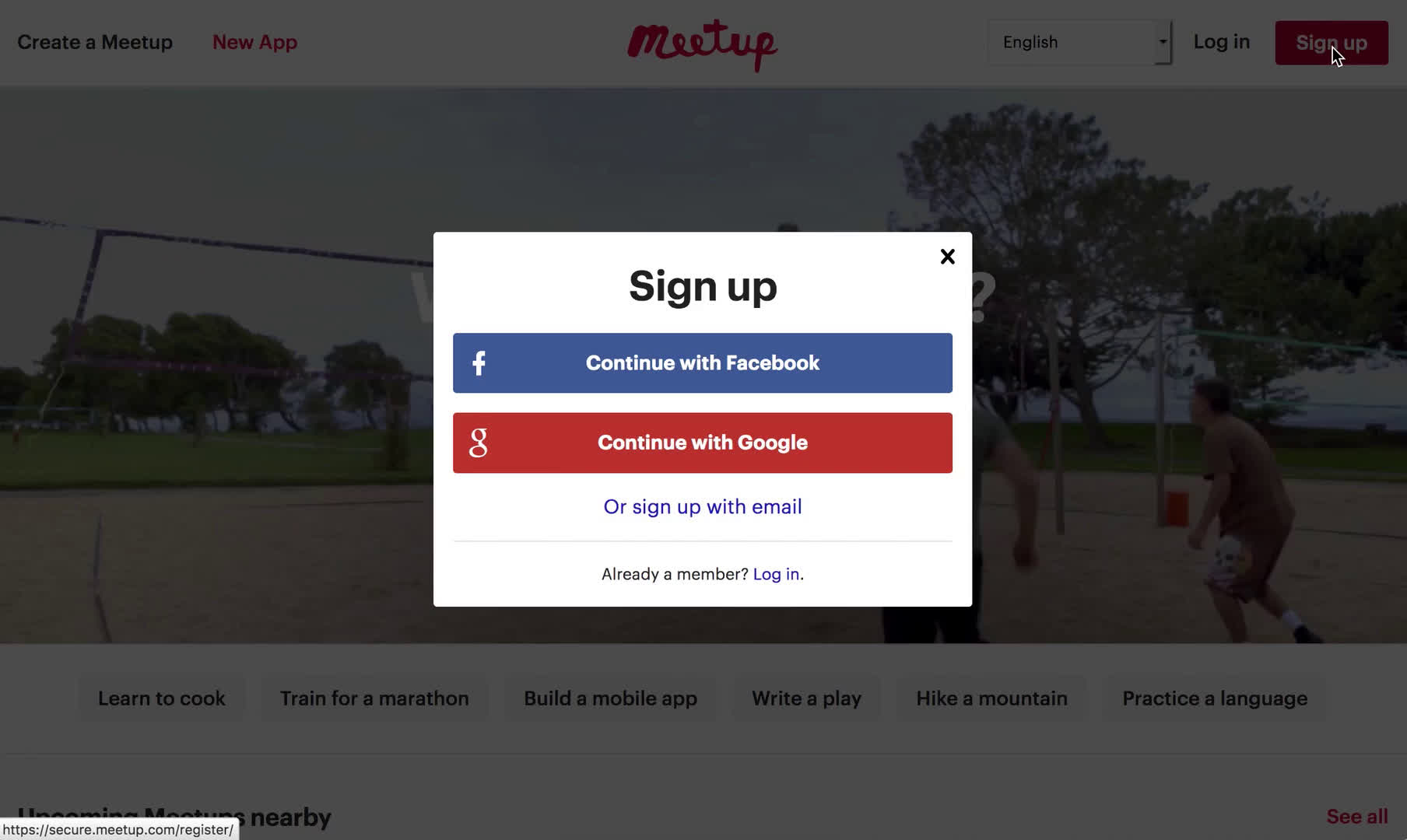 Onboarding on Meetup video screenshot