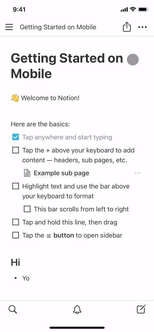 Searching on Notion video screenshot