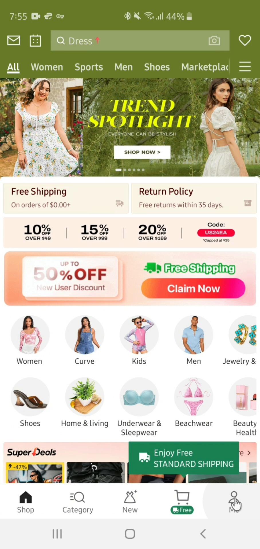 Adding payment details on Shein video screenshot