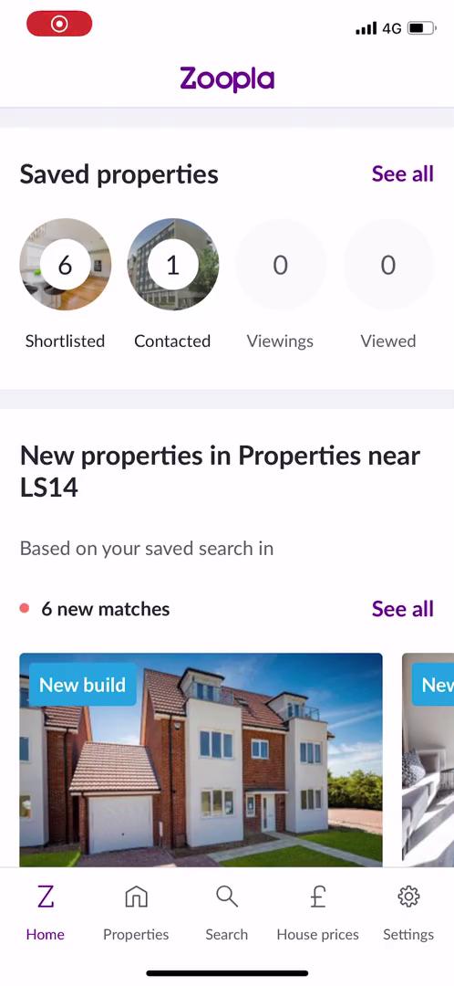 Screenshot of General browsing on Zoopla