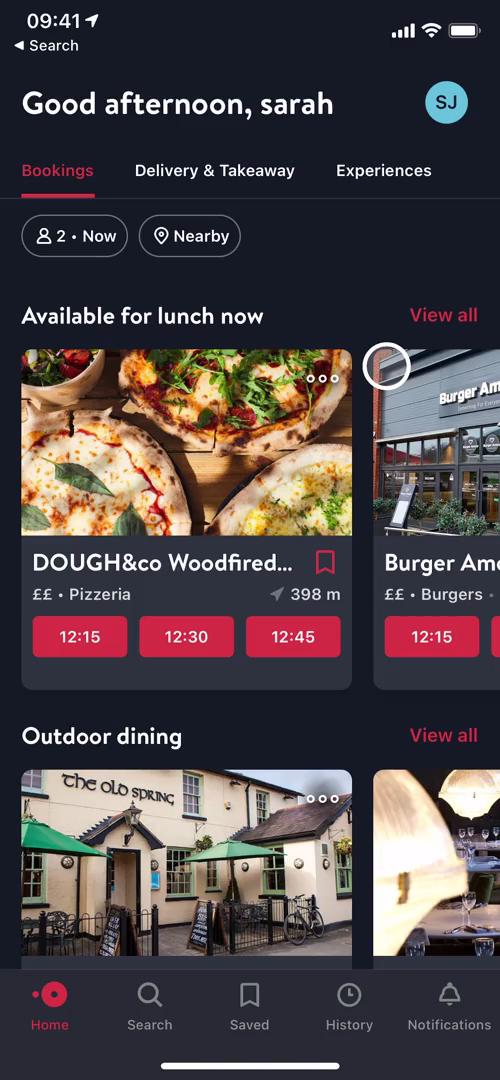 General browsing on OpenTable video screenshot