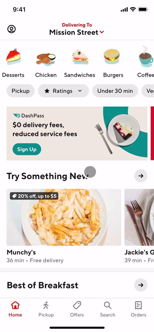 General browsing on DoorDash video screenshot