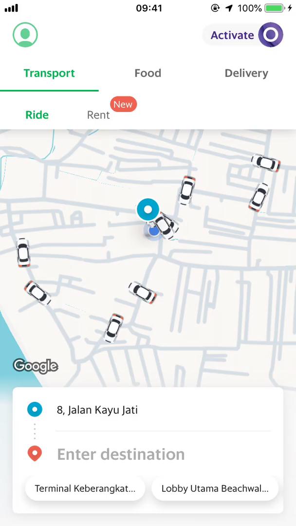 Booking transport on Grab video screenshot