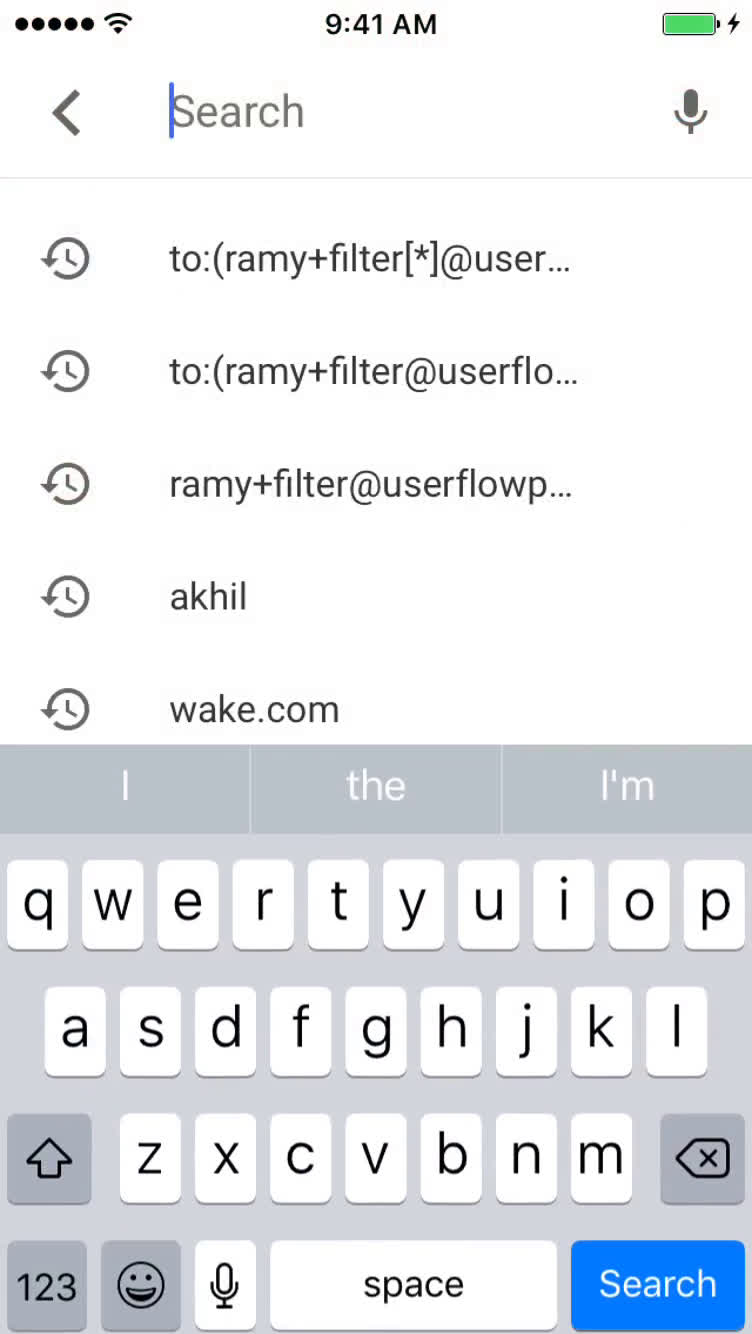 Searching on Gmail video screenshot