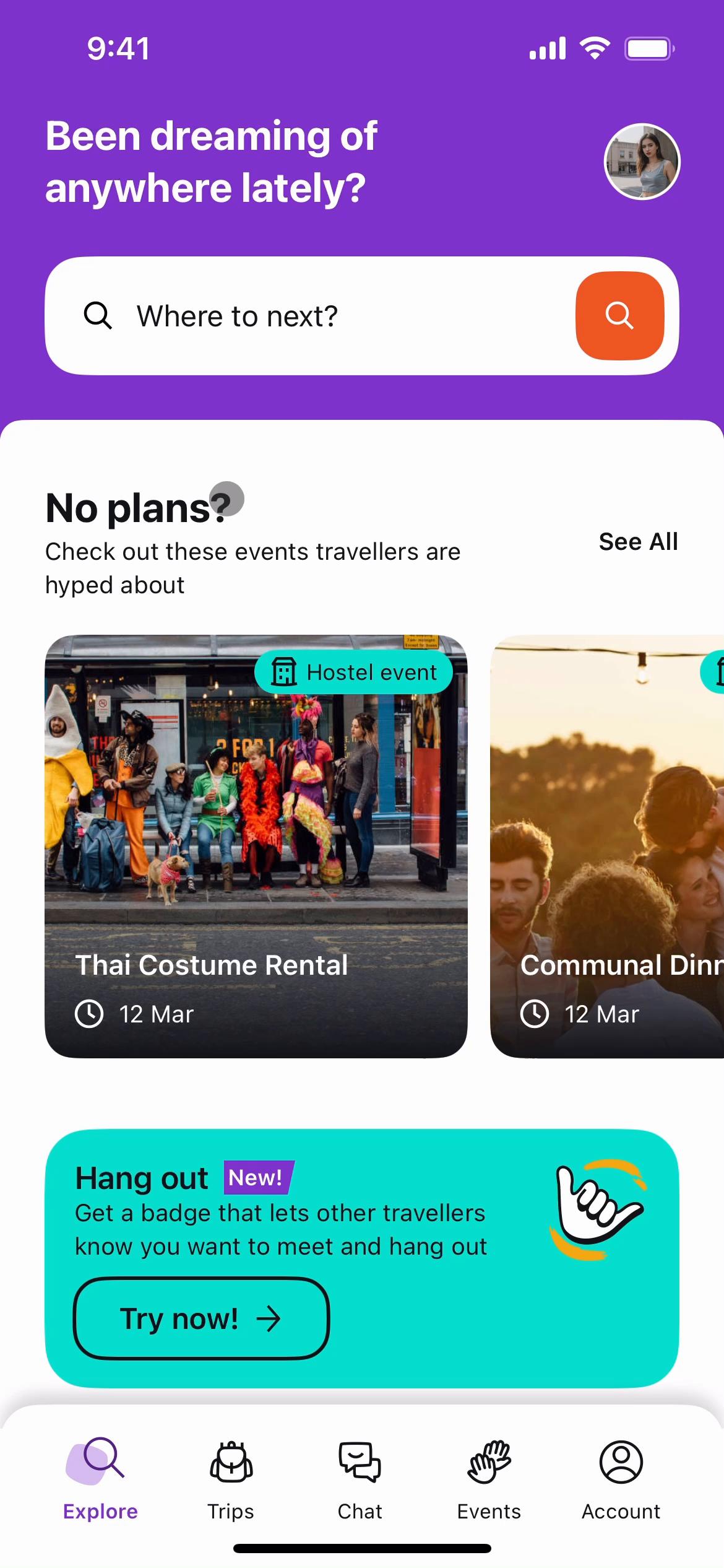 Screenshot of Inviting people on Hostelworld