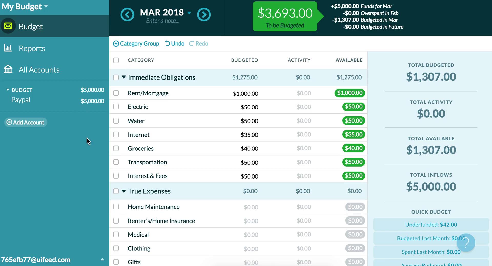 Adding transactions on YNAB video screenshot