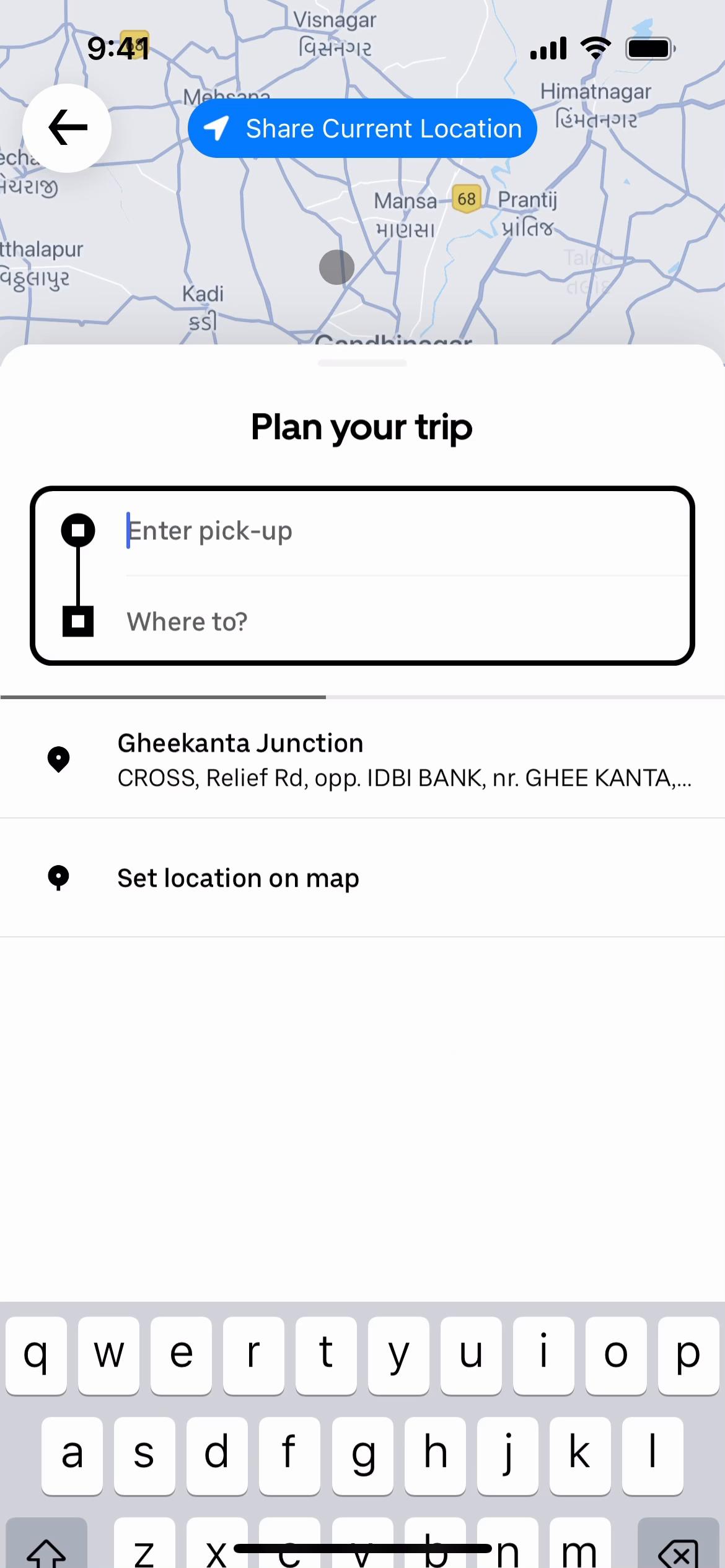 Booking a ride on Uber video screenshot