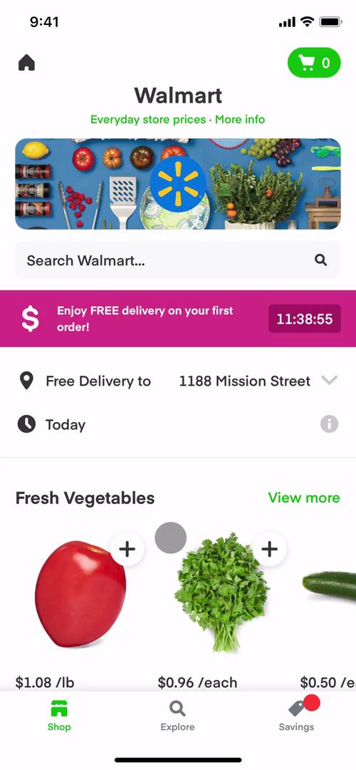 Buying something on Instacart video screenshot