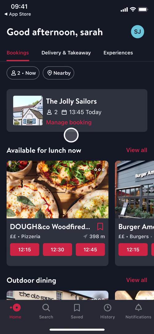 Cancelling an order on OpenTable video screenshot