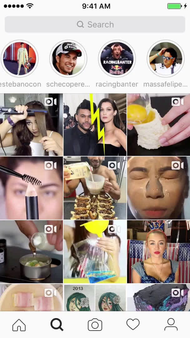 Searching on Instagram video screenshot