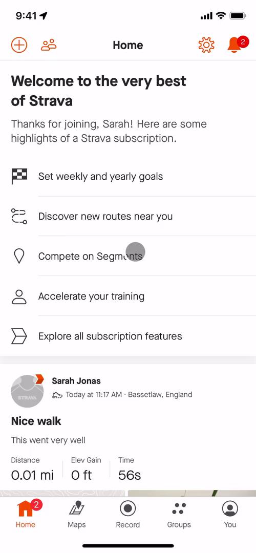 Updating your profile on Strava video screenshot