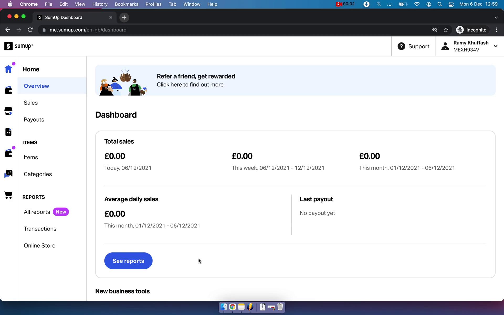 Creating an invoice on SumUp video screenshot