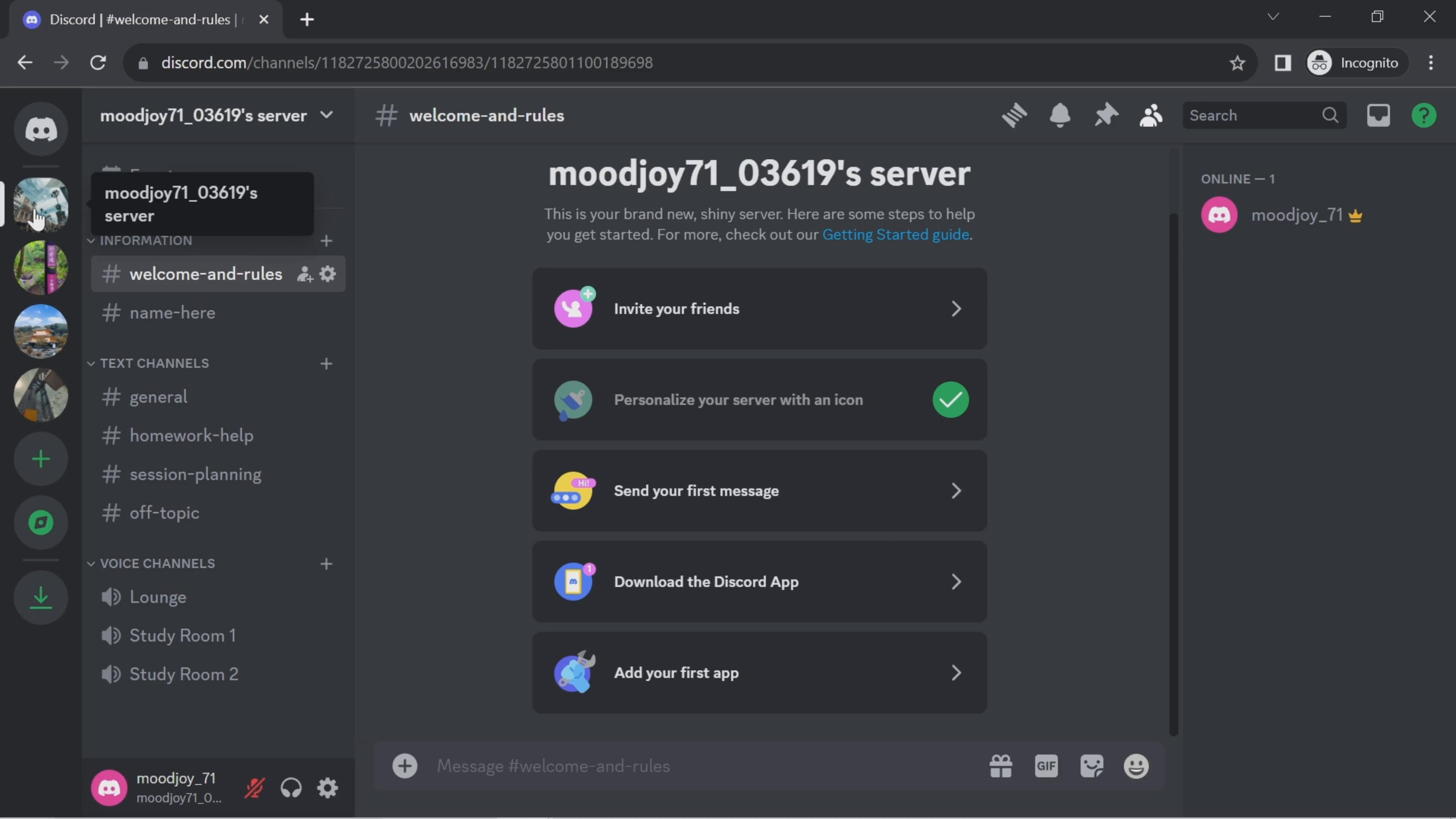 Creating a server template on Discord video screenshot