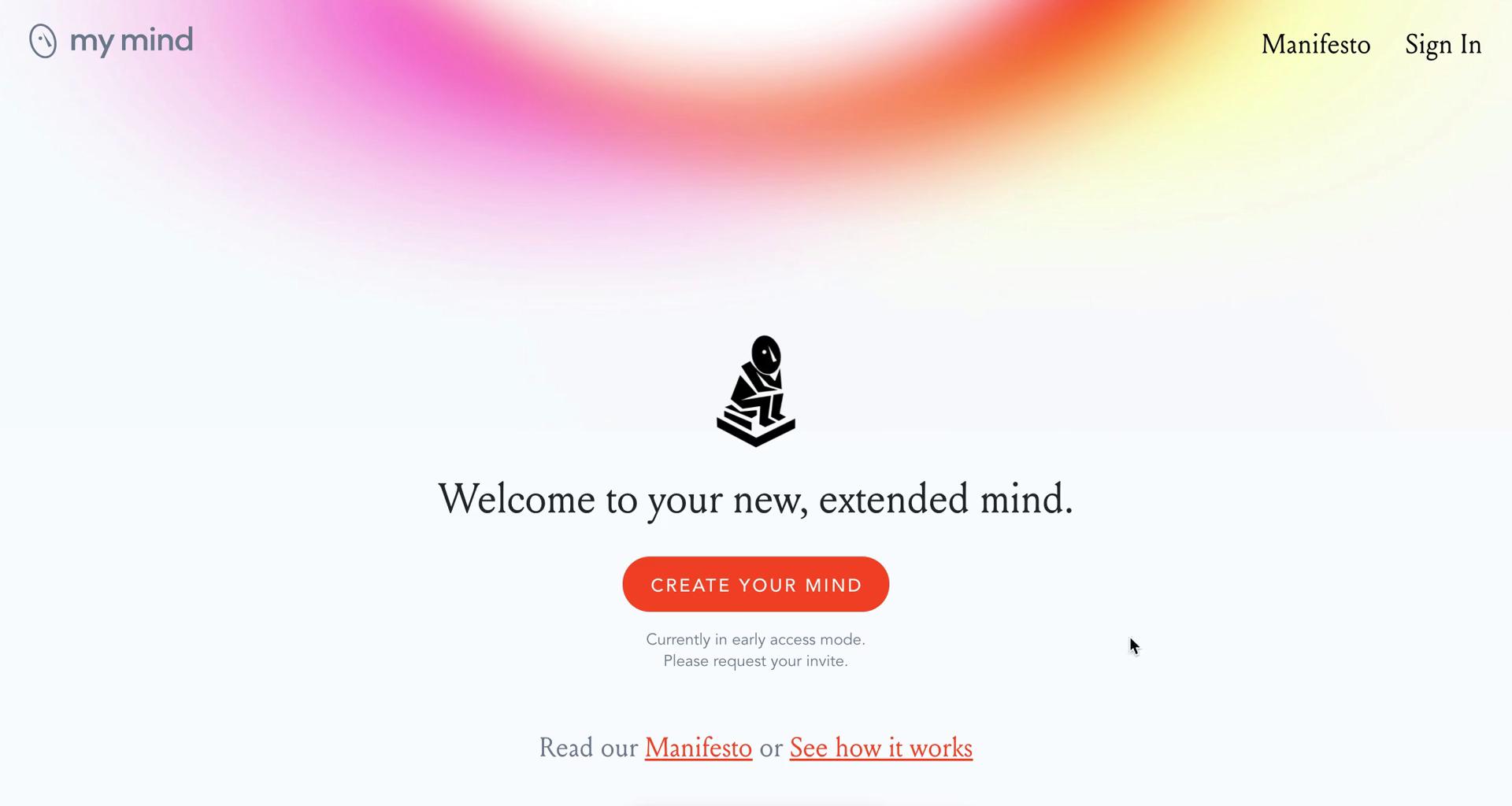 Onboarding on Mymind video screenshot