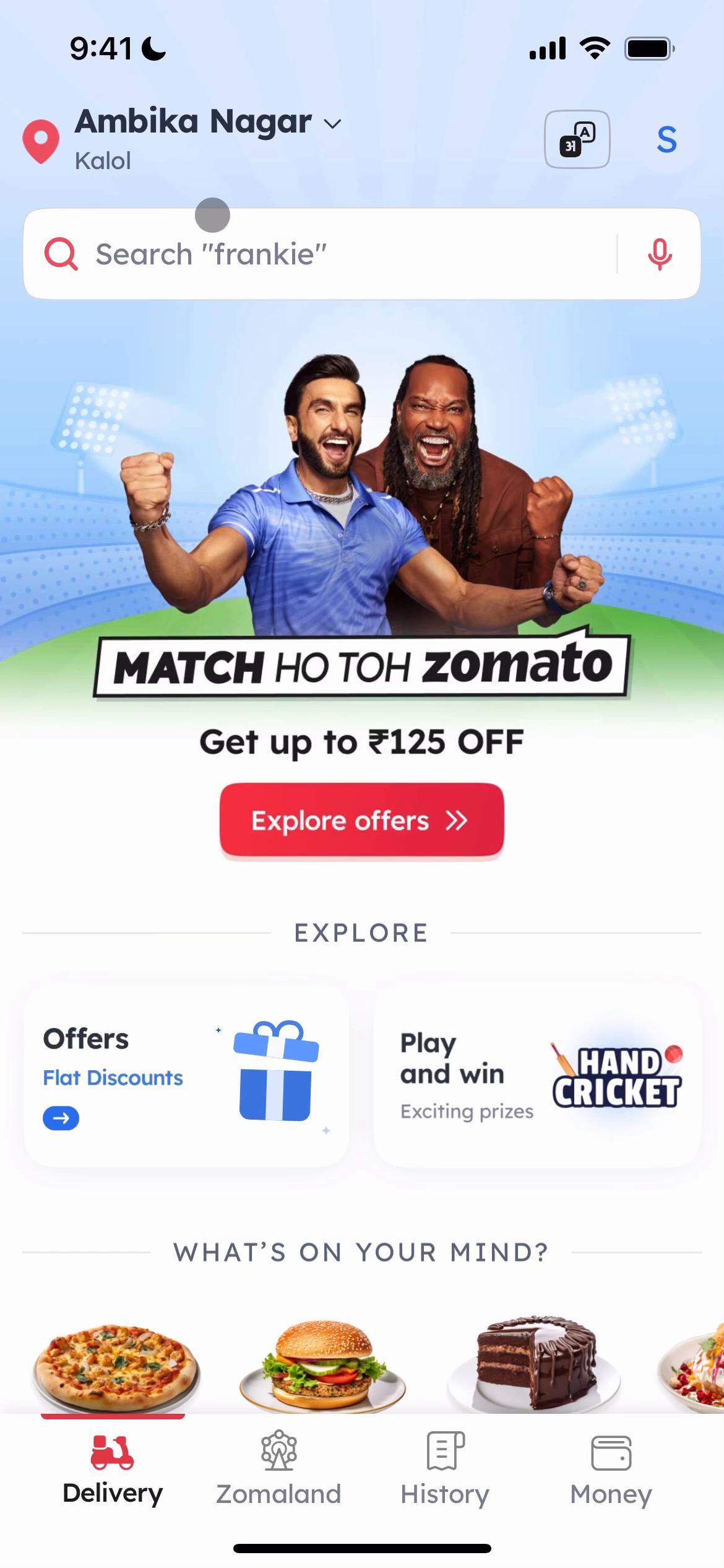 Ordering food on Zomato video screenshot