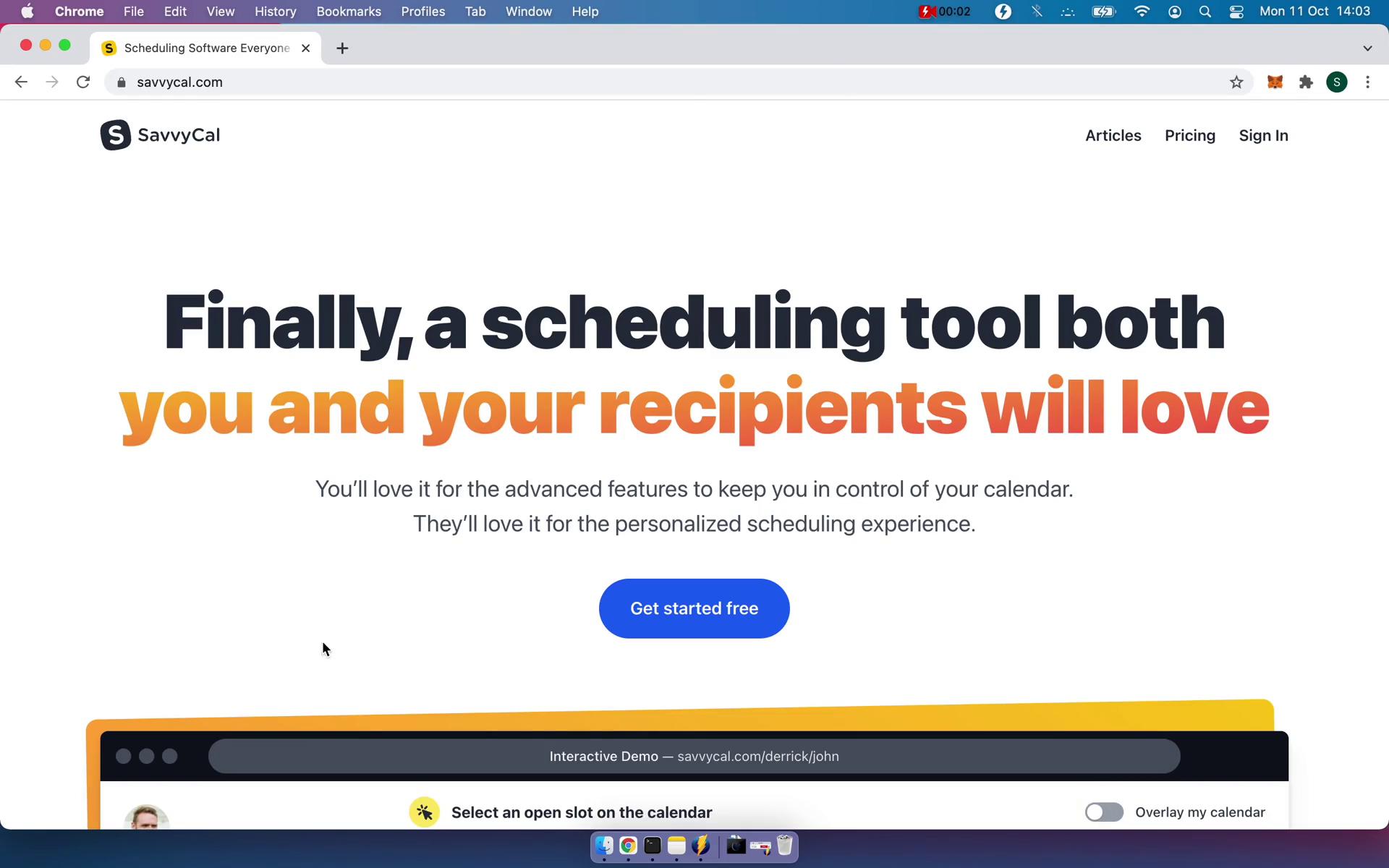 Onboarding on SavvyCal video screenshot