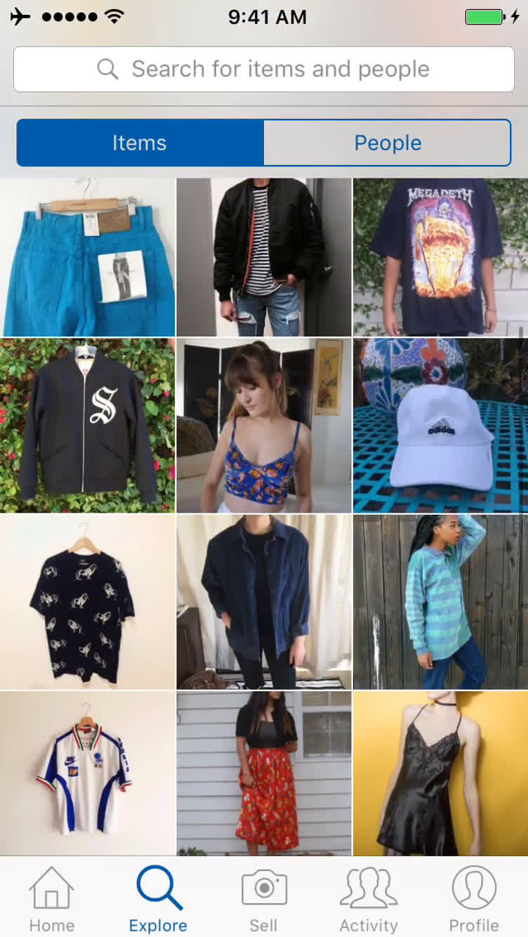 Buying something on Depop video screenshot