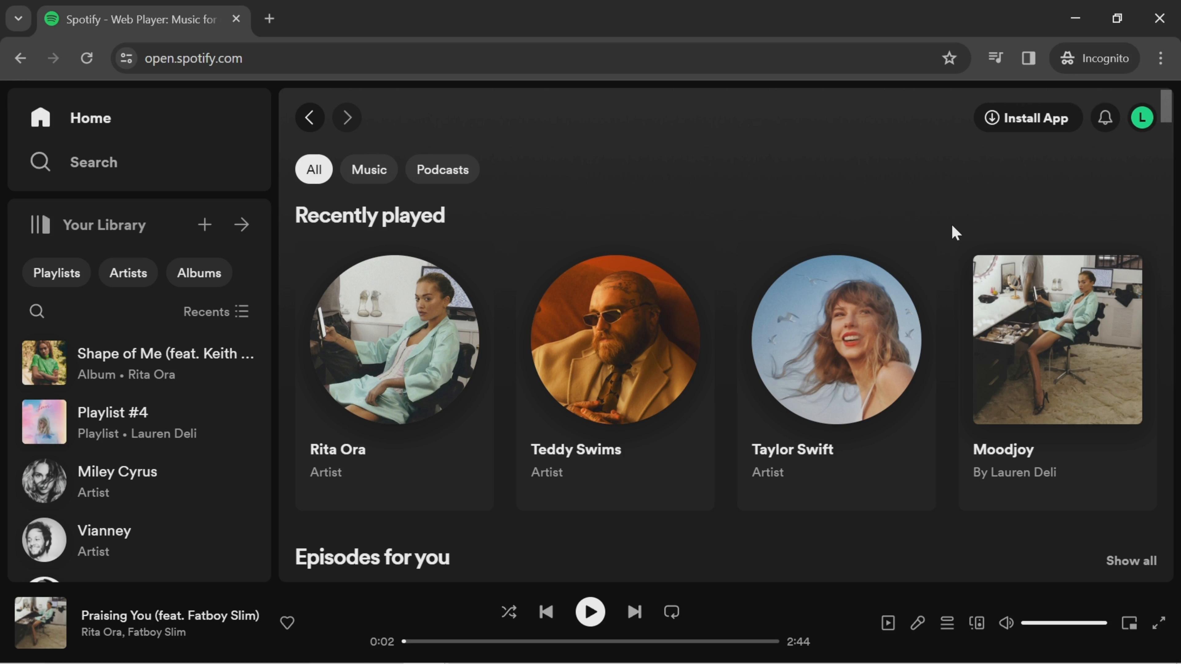 Viewing lyrics on Spotify video screenshot