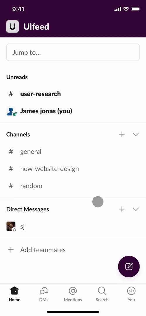 Chat on Slack video screenshot