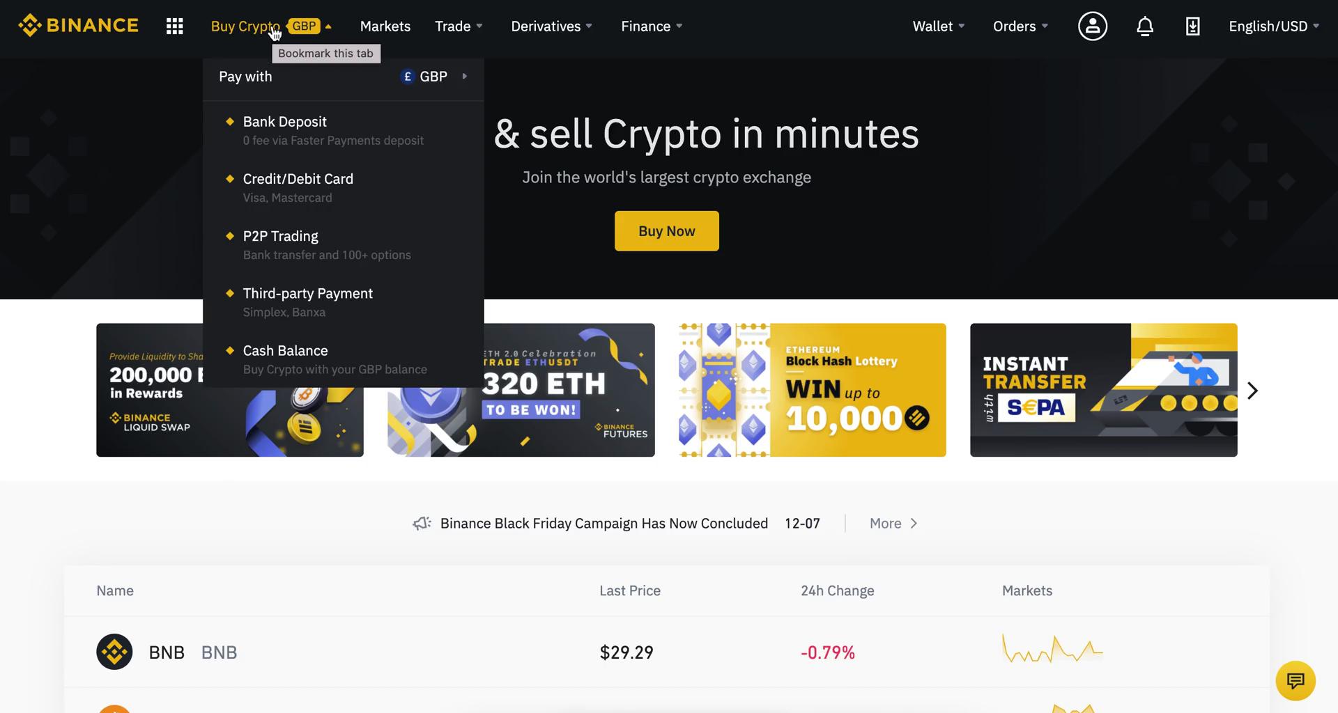 Buying crypto currency on Binance video screenshot