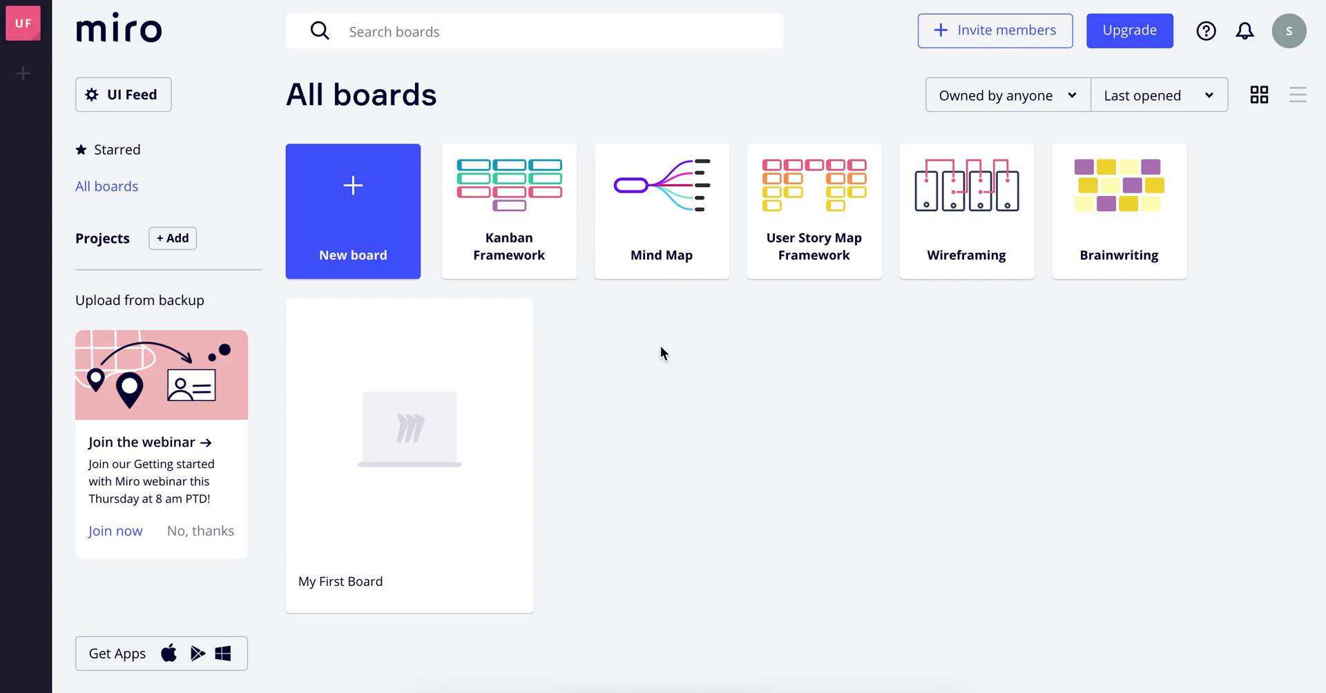 Creating a flowchart on Miro video screenshot