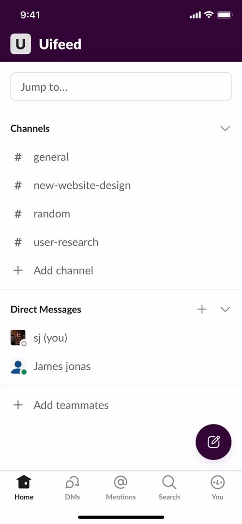 Searching on Slack video screenshot