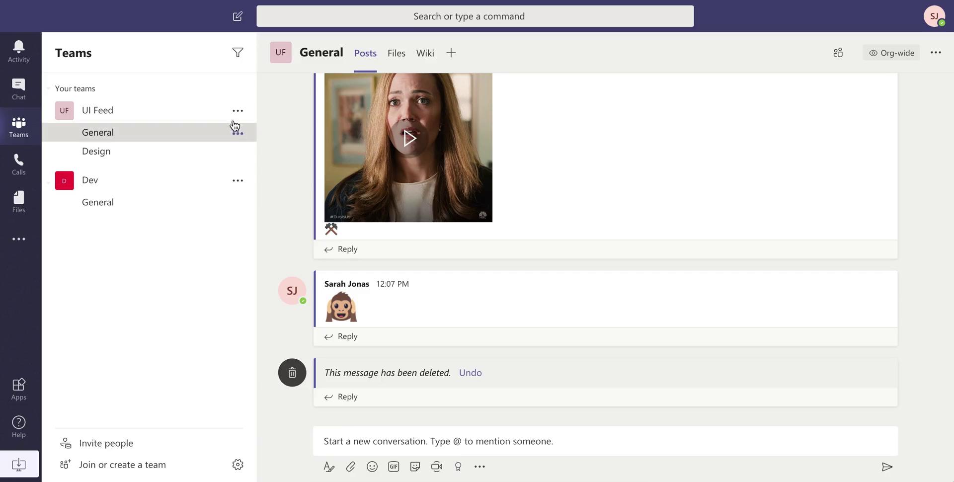 Creating a channel on Microsoft Teams video screenshot