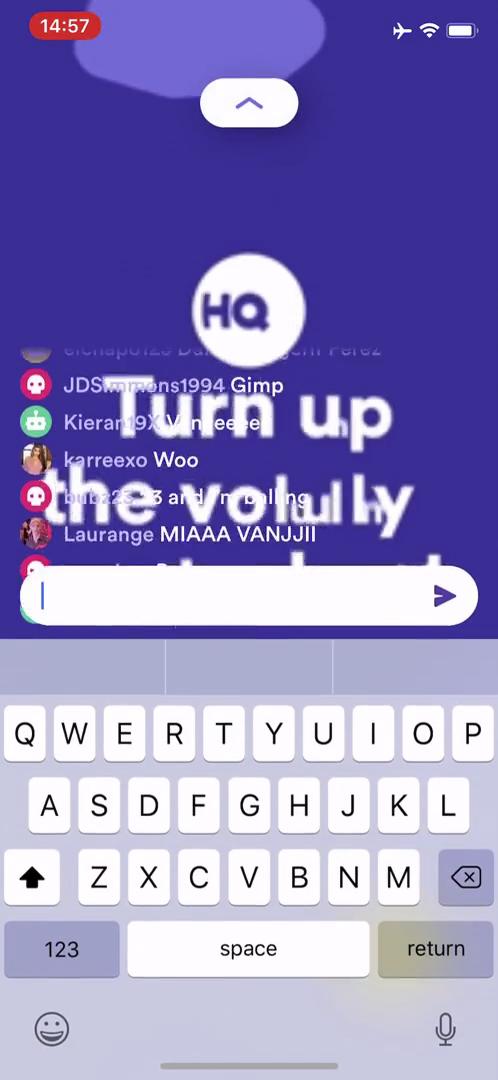 Playing on HQ Trivia video screenshot