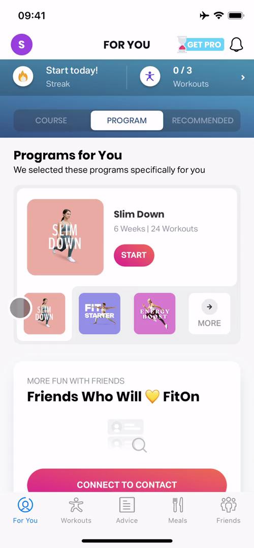 Adding a friend on FitOn video screenshot