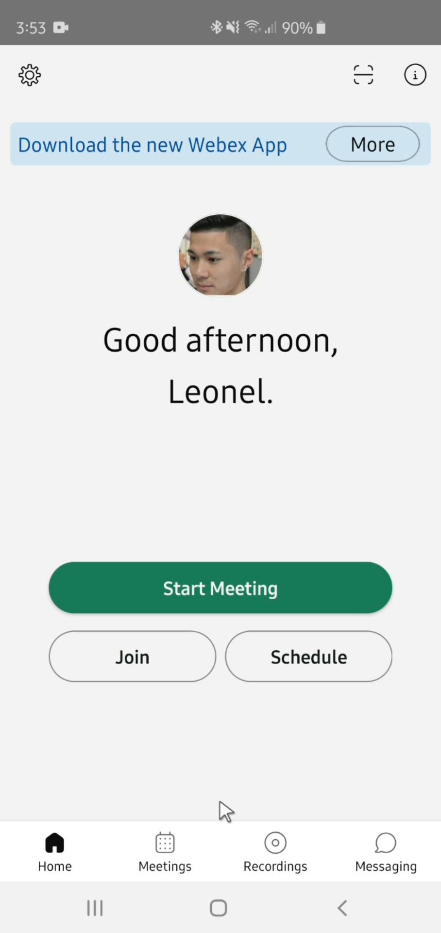 Deleting scheduled meeting on Webex video screenshot