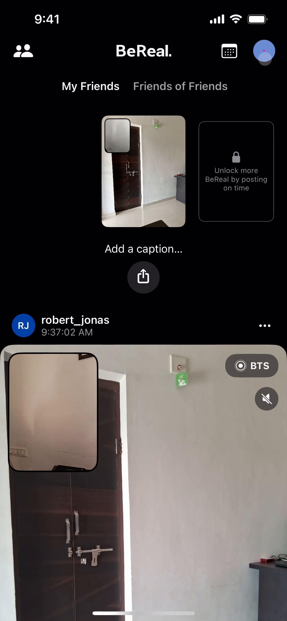 Pinning a post on BeReal. video screenshot