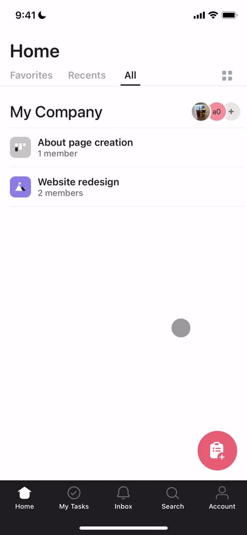 Tasks on Asana video screenshot