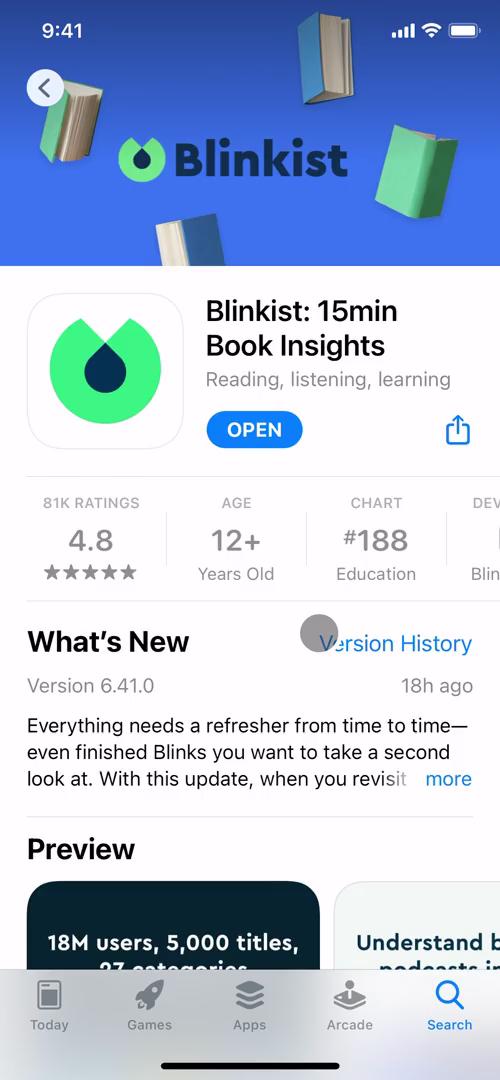 Onboarding on Blinkist video screenshot