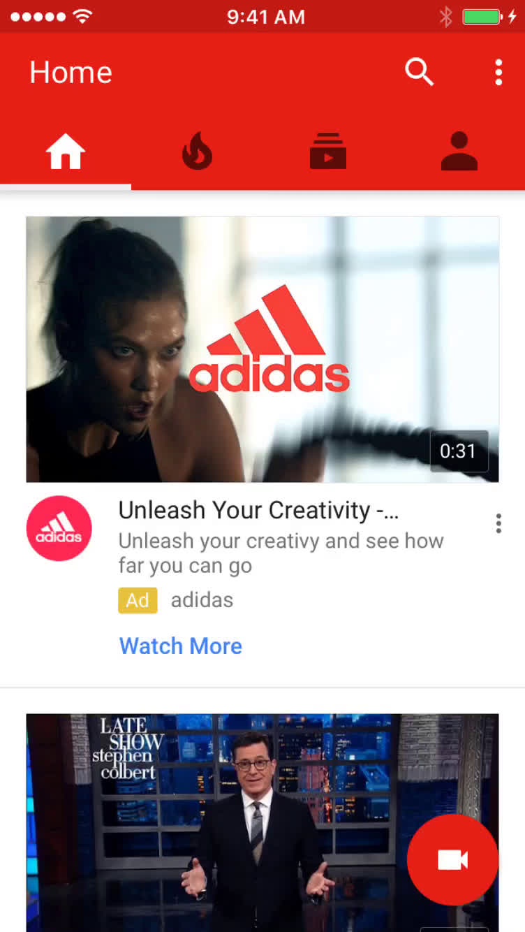 Searching on YouTube video screenshot