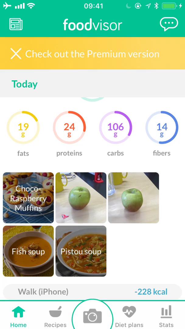 Analytics/Stats on Foodvisor video screenshot