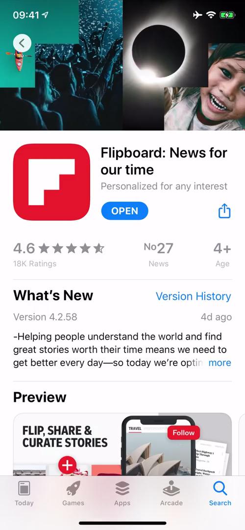 Onboarding on Flipboard video screenshot