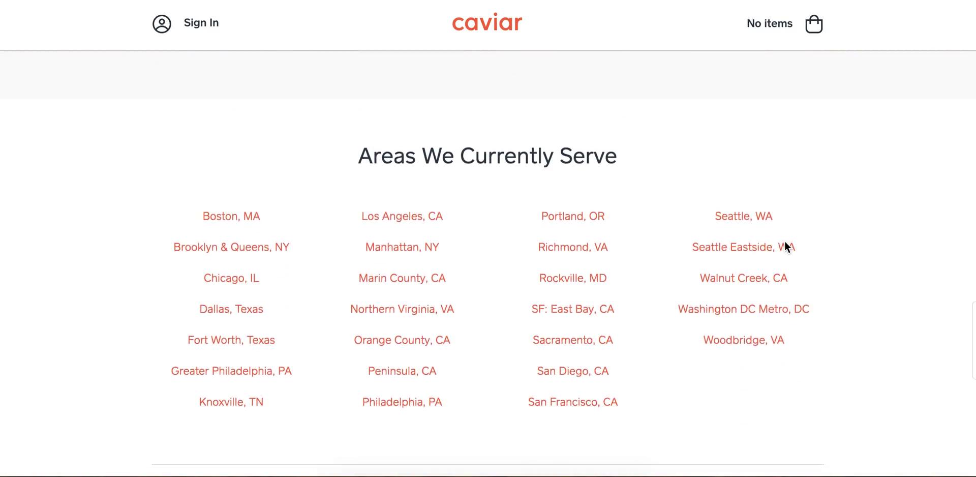 Screenshot of Driver signup on Caviar