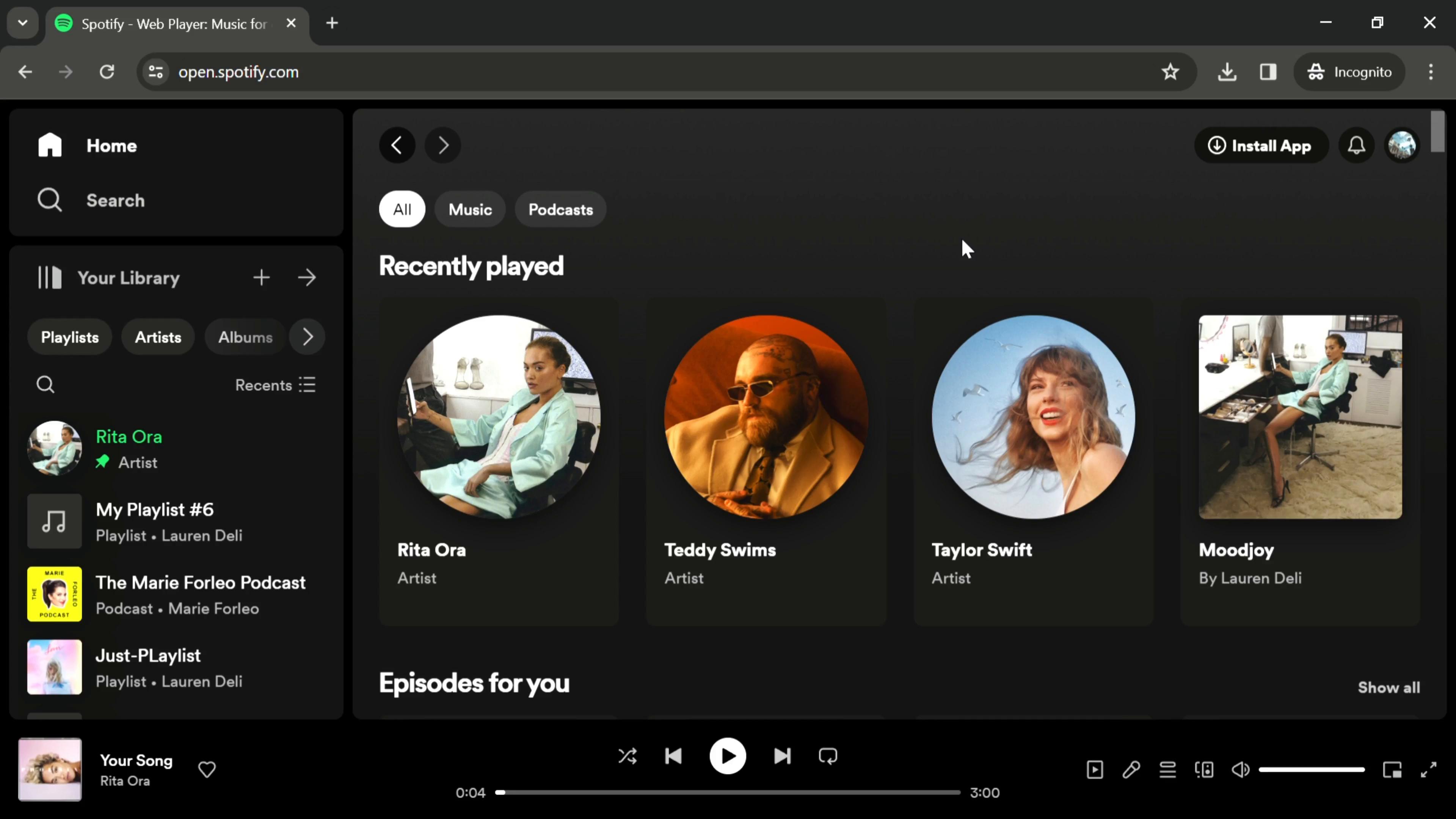 Blocking a user on Spotify video screenshot