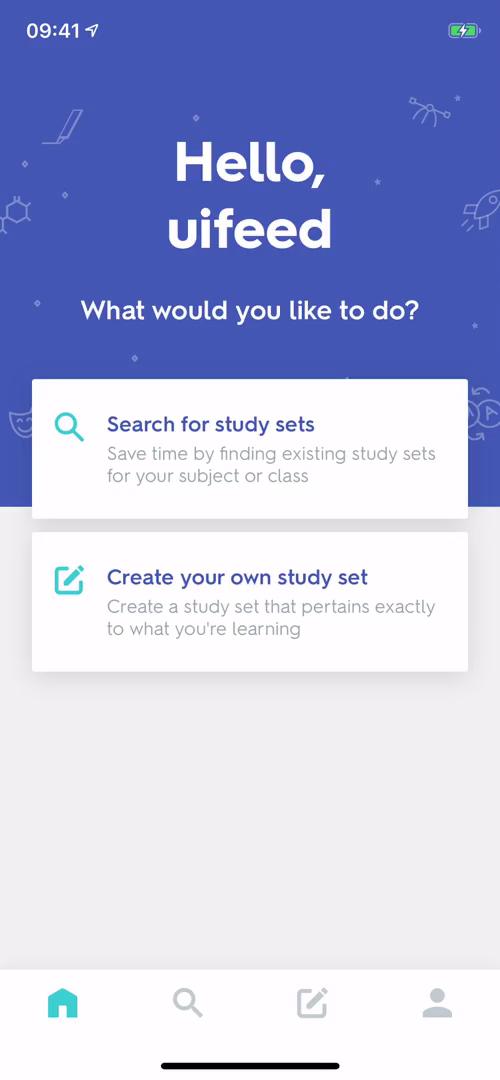 Screenshot of Creating a quiz on Quizlet